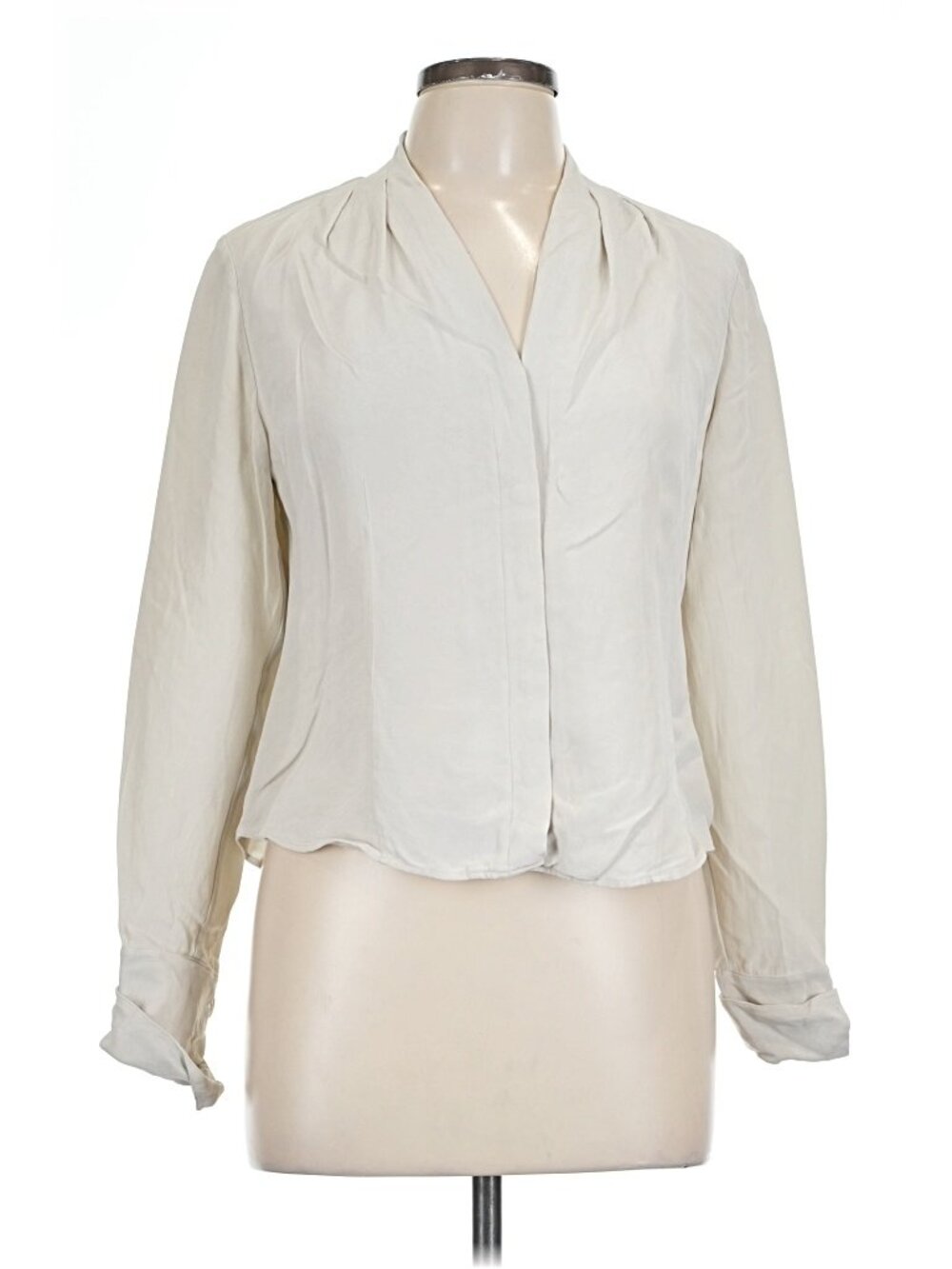 100% silk Talbots Long Sleeve Silk Top Size 10 VGUC